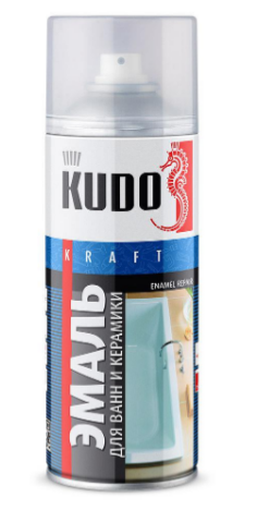 KU-1301 белая эмаль для ванн 520мл KUDO (1/6шт)