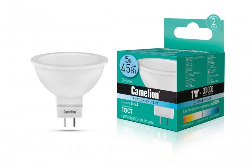 Лампа Camelion LED  5Вт 4500К GU5.3 JCDR (1/10/100шт)
