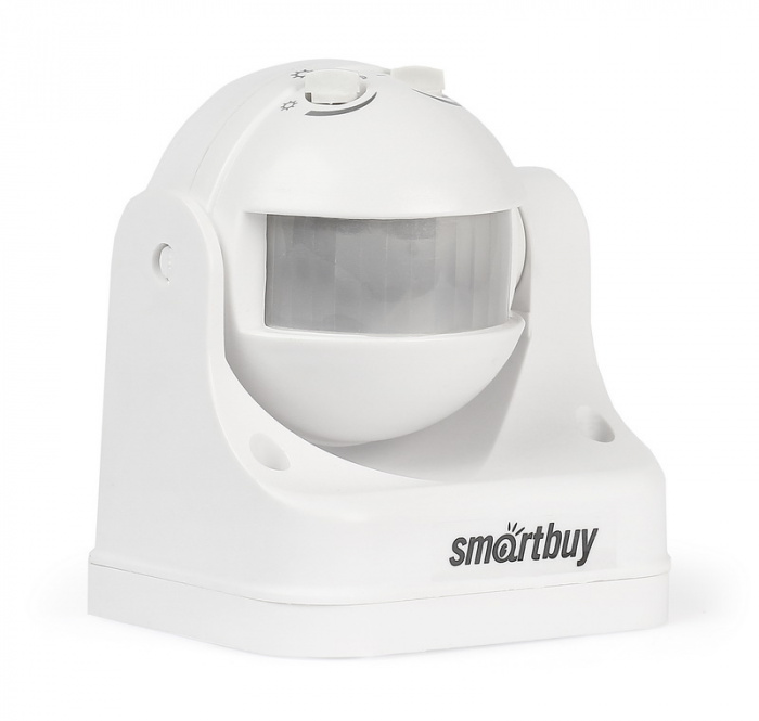 Датчик ИК настенный белый 1200Вт, до12м,180гр,IP44 SMARTBUY (1/50шт)