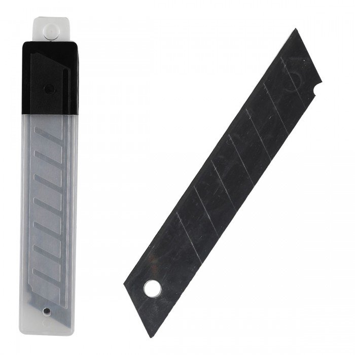 Запаски (лезвия) к обойным ножам 18мм (1уп-10шт) Spark Lux ЧЕРНЫЕ (1/20/240шт) 