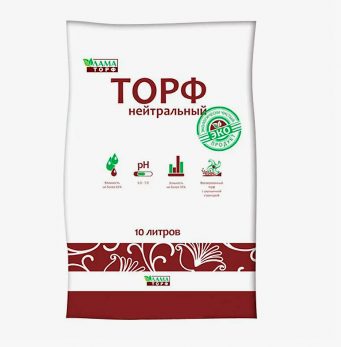 Торф нейтрализованный 10л ЛАМА, Норд Палл (5/200шт)