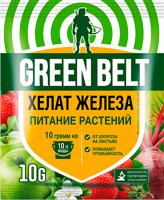 Хелат железа 10г питание растений ГРИН БЭЛТ (1/50шт)