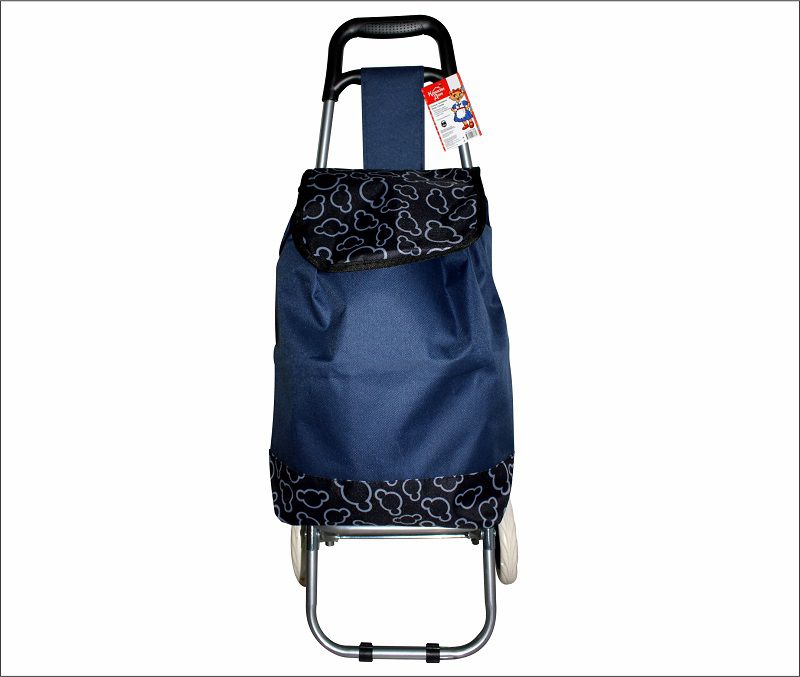 Сумка-тележка водостойкая УЗОРЫ морозоустойчивая сумка,нагрузка 30 кг,колеса ПВХ 14,5 см,КД (10шт)