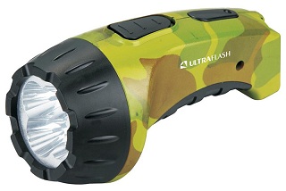 Фонарь ручной Ultraflash 4 LED SLA МL милитари, аккум. 220В, пластик. коробка (3804 ML)(1/5/80шт)