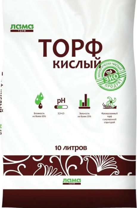 Торф кислый 10л ЛАМА, Норд Палл (5/210шт)