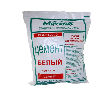 Цемент белый Movatex 5кг (5/200шт)