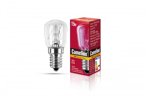 Лампа накаливания Camelion для холодильников и швейных машин 15w Е14 (1/10/500шт)