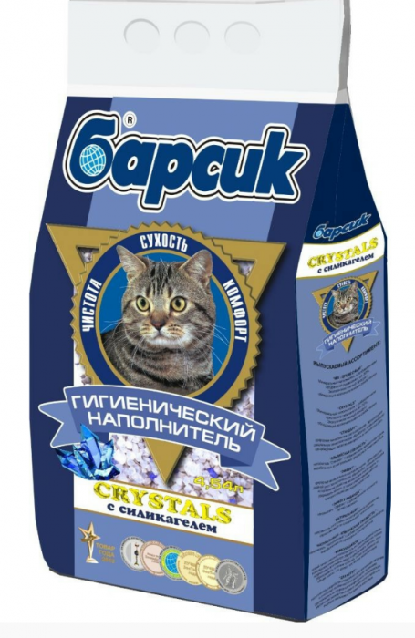 Наполнитель Барсик Кристалл 4,54л (1/3/216шт)