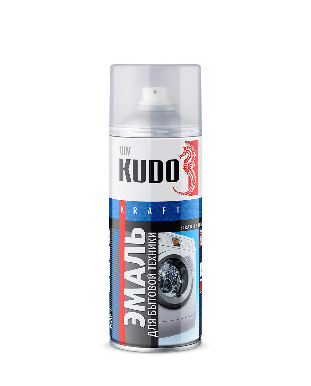 KU-1311 белая эмаль для бытовой техники 520мл KUDO (1/6шт)