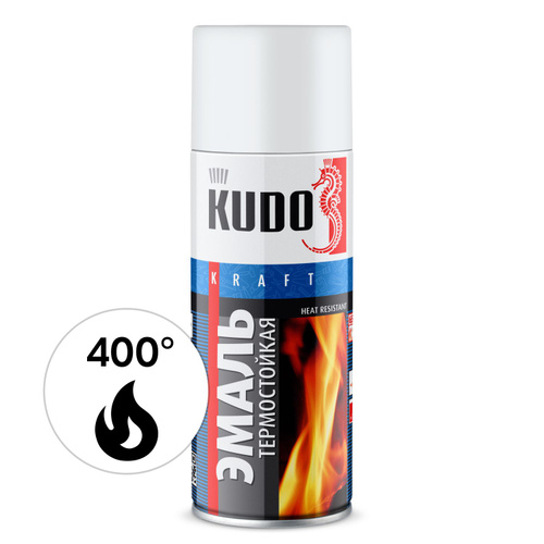 KU-5003 белая эмаль термостойкая 520мл KUDO (1/12шт)