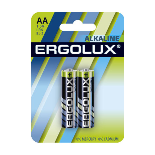 Э/п Ergolux LR6 Alkaline BL-2 (LR06 BL-2, батарейка,1.5В) (2/20/360шт)