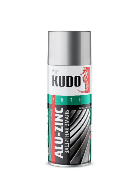 KU-1090 алюминиево-цинковая эмаль универсал 520мл KUDO (1/6шт)